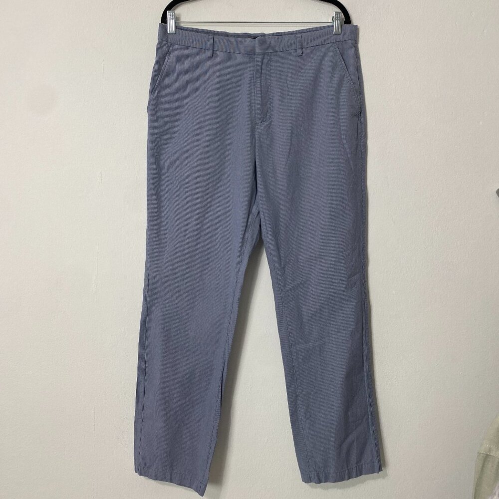 Banana Republic Men's Dress Pants Pinstripe Blue Kentfield Straight 35 x 30 Neat
